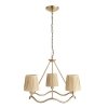 Lampa wisząca żyrandol falowany abażurowy z rafii boho designerski naturalny rustykalny Wriggle 114213 ENDON